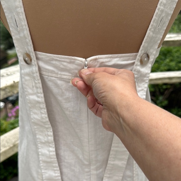 Madewell Linen-Cotton Princess Seamed Sleeveless Midi Dress Size S - Picture 7 of 12